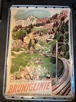 plakat, brüniglinie luzern - interlaken, surbeck, um1940