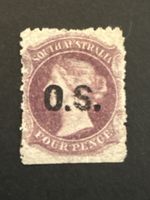 Timbre South Australia 4 Pence O.S. à l'unité