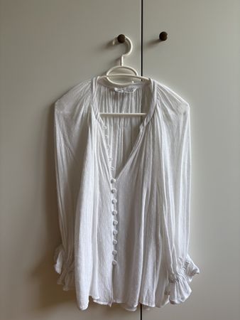 Weisse Bluse, Zara, Grösse L