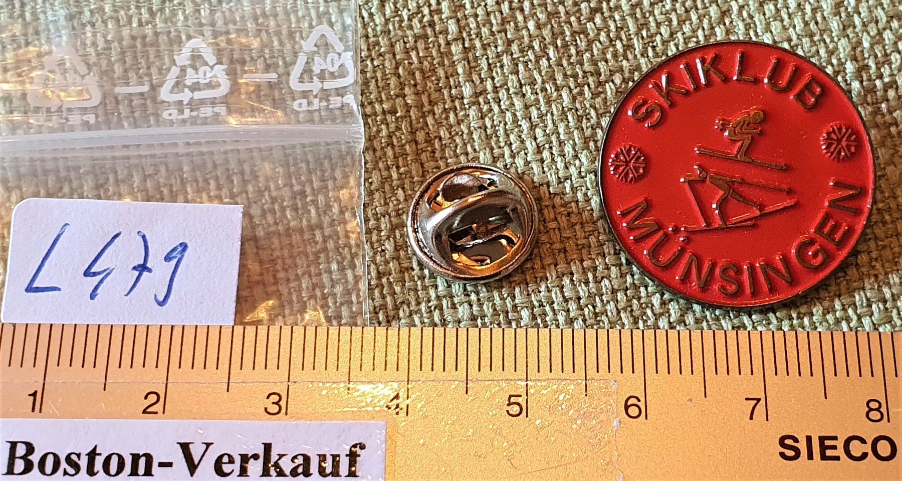 Plaketten & Abzeichen: L479 - Pin SKI Club Münsingen – Gebraucht aus Reinach BL von Boston-Verkauf 1