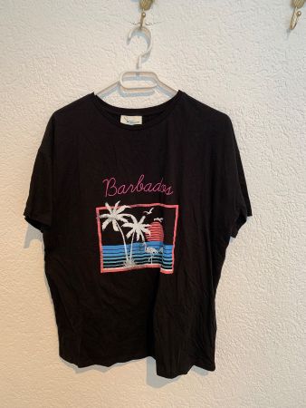 Twintip Shirt schwarz Barbados Palmen Tropical Gr. S