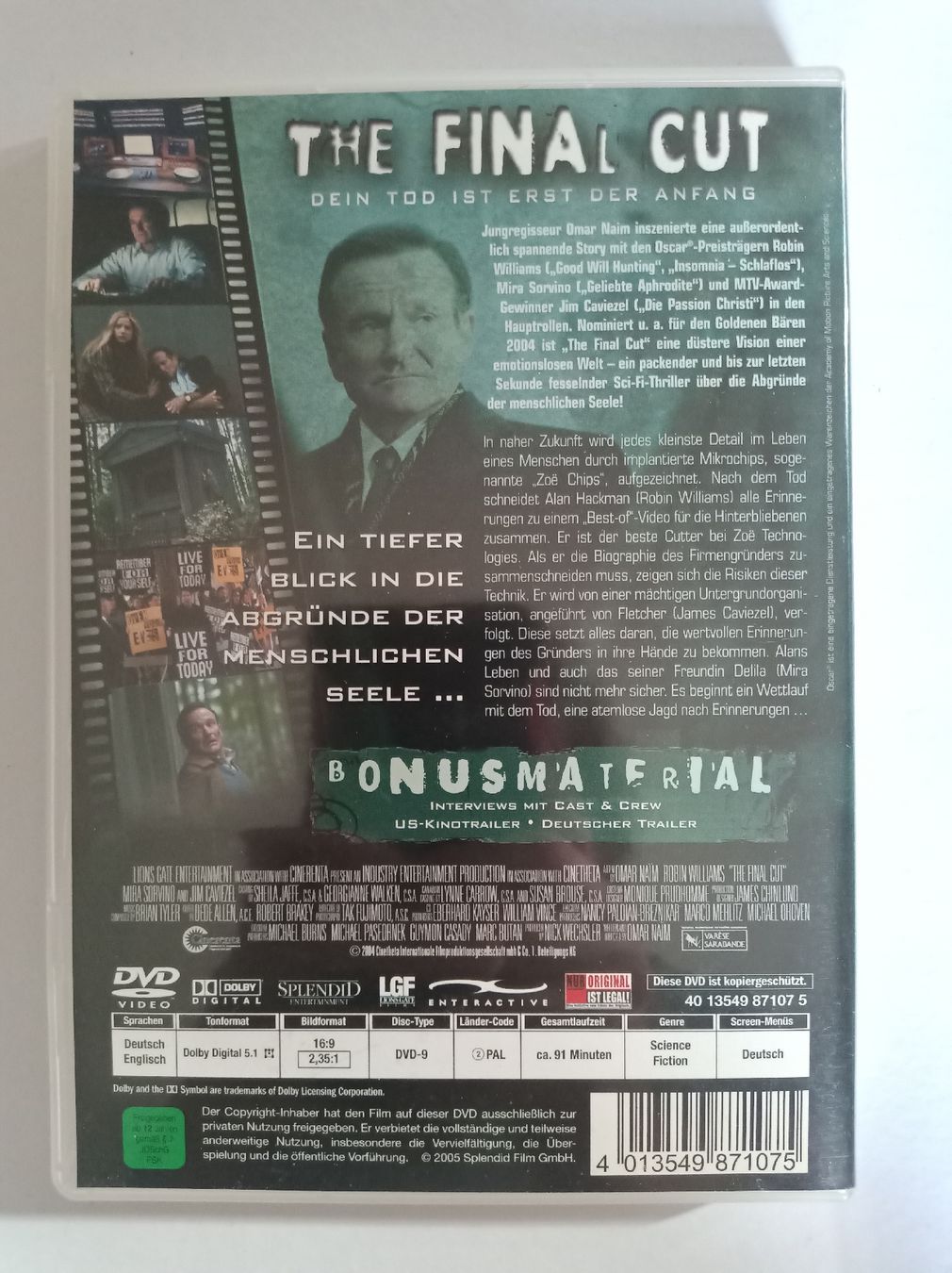 Tutti i DVDs: The Final Cut - DVD – Usato da Tann venduto da Veebee6 1