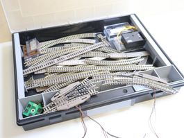 Fleischmann Elektro Dreiwegweiche & viele Schienen Spur N