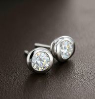 Silber 925 Ohrringe mit Zirkonia, edel & dezent - Neu