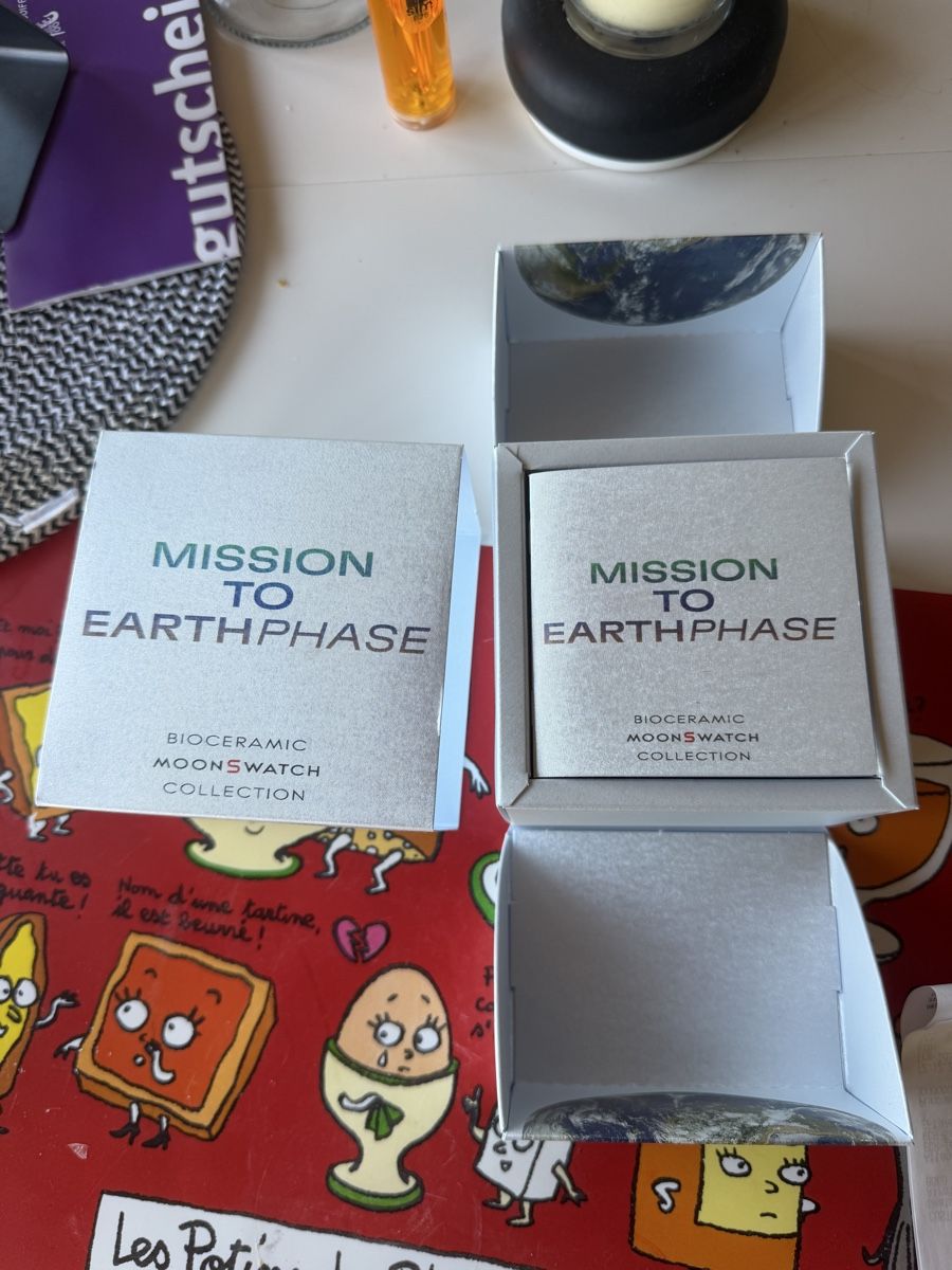 Swatch Orologi: Box - Swatch Omega Mission to Earthphase – Usato da Schaffhausen venduto da kaj_dd2v 1