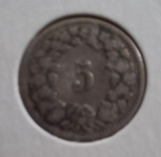 Tutti le monete: CHF 0.05 1887 Schweiz SS – Usato da Fribourg venduto da Kiki020 2