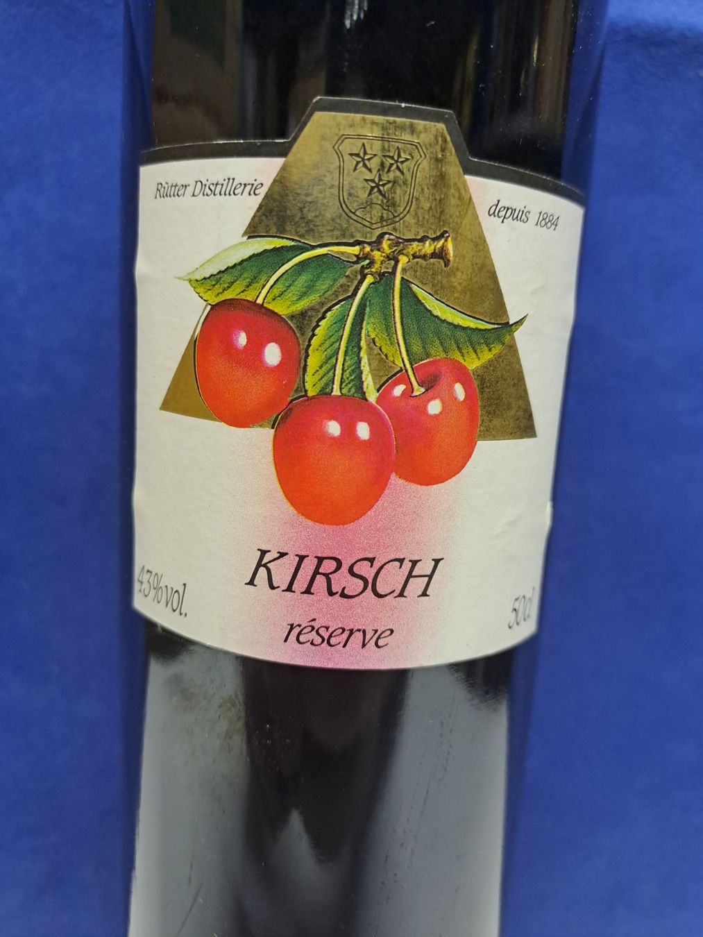 Spirituosen: Sehr alte Flasche Schweizer Kirsch – Neu und originalverpackt aus Elsau von Kellerraeumung 1