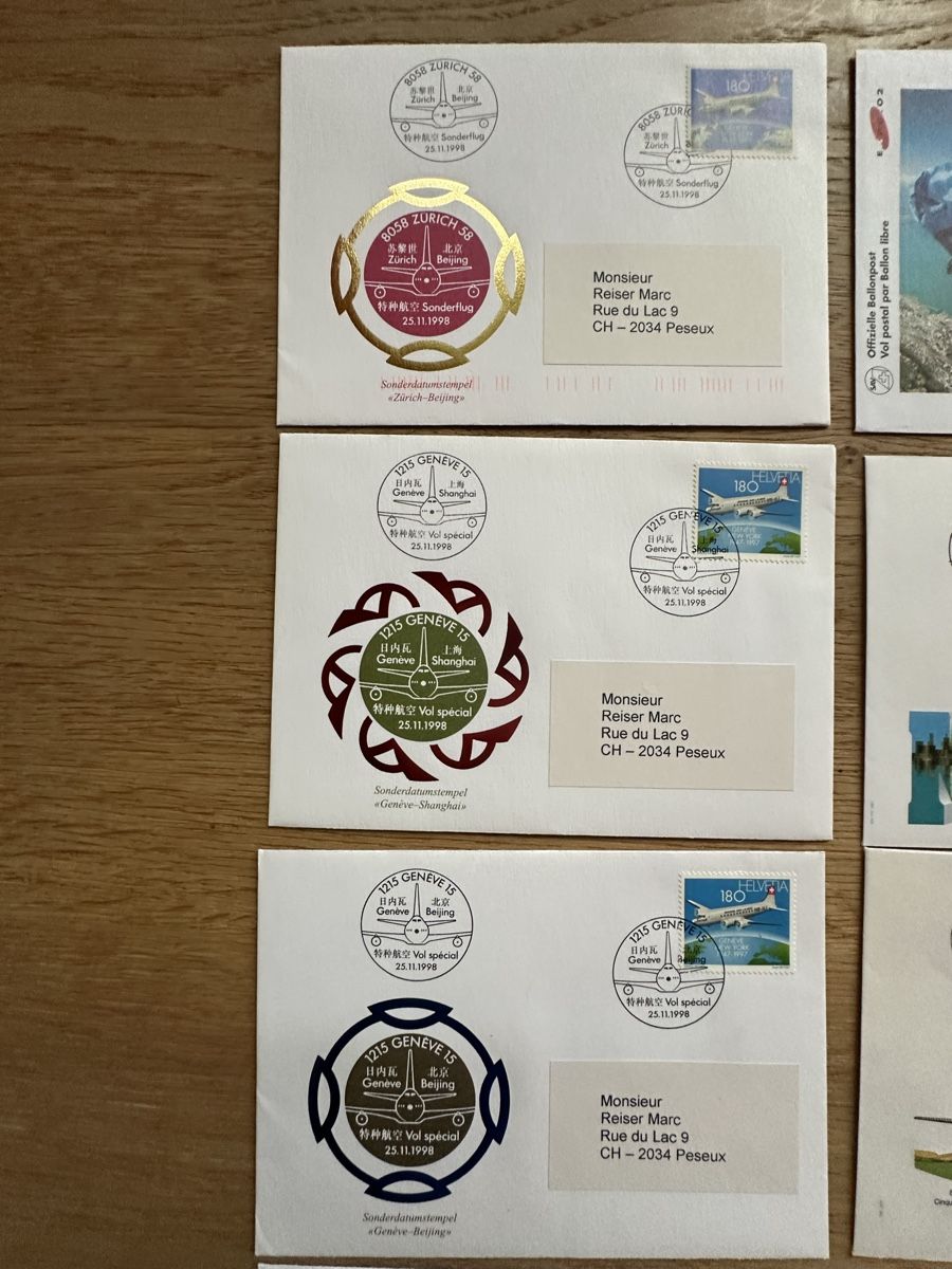 Tutti i francobolli: Schweiz - 22 FDC und Sonderbriefe FLUGPOST  – Usato da Schmitten / FR venduto da Samsara169 7