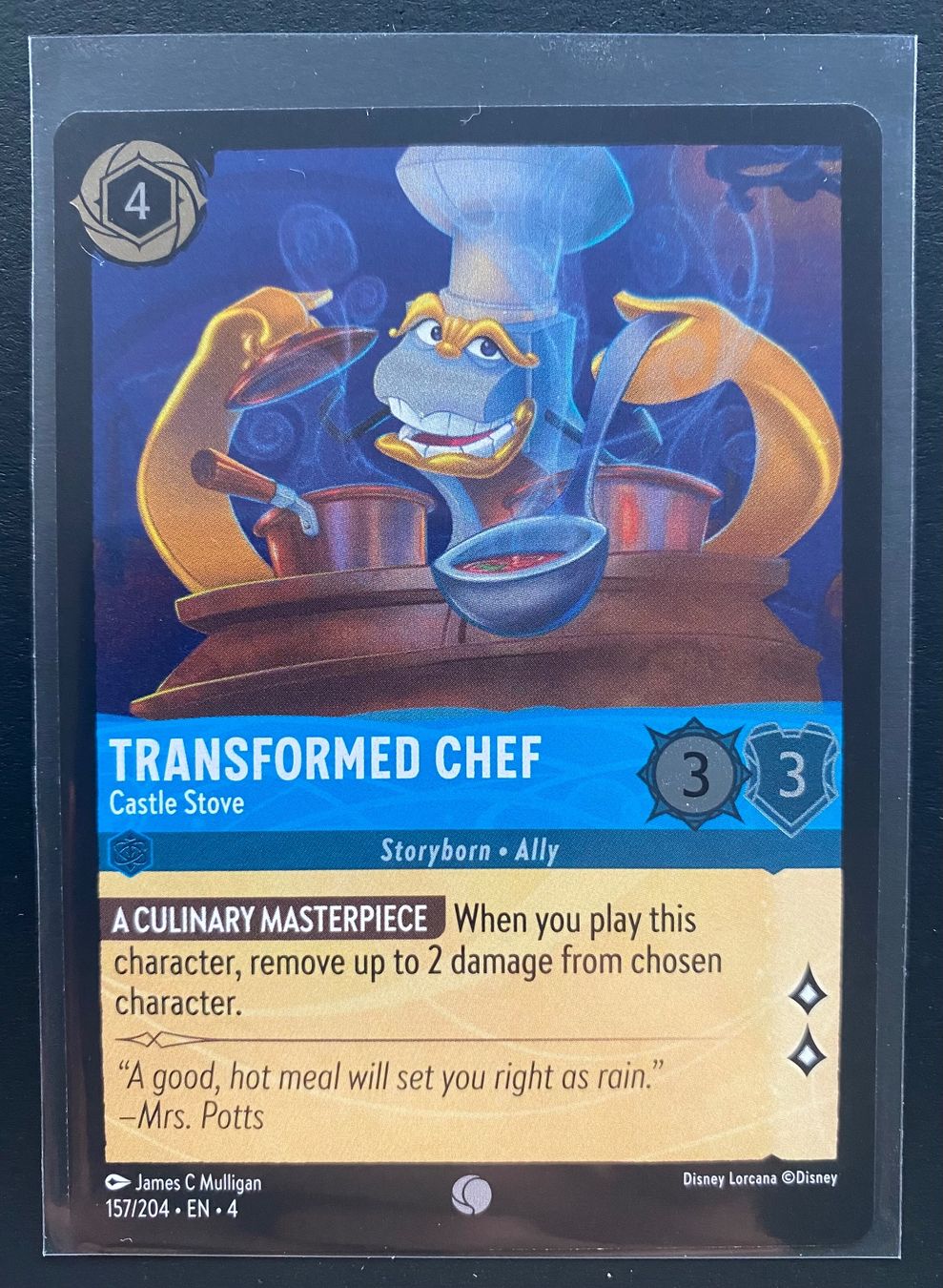Disney Sammelbilder & Trading cards: Lorcana FOIL TRANSFORMED CHEF 157/204 EN-4 Common – Gebraucht aus Lugano von VlaseCard