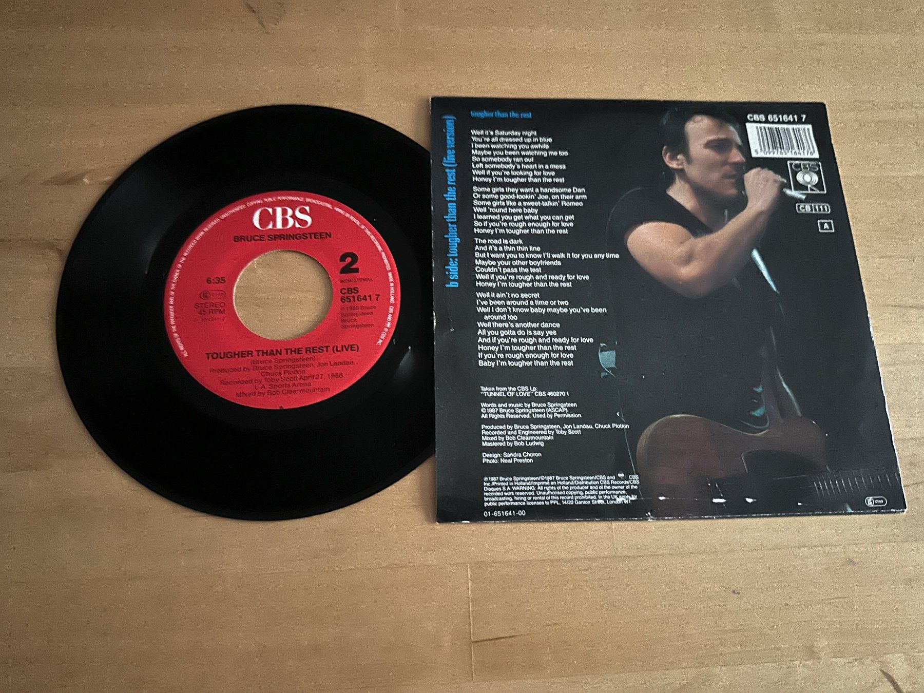 BRUCE SPRINGSTEEN tolle Tougher than the rest Single Kult (Gebraucht ...