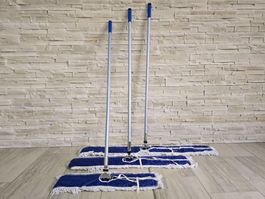 Set 3 Stück 65 - 120 cm Wischmopp Baumwollmopp Bodenwischer