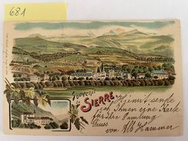 Souvenir de Sierre, 1899 mit Stempel