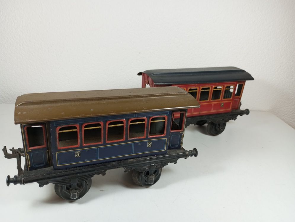 2 Wagons Voyageurs Bing GBN 3ème Classe - Echelle O - 1932 - Superbe état