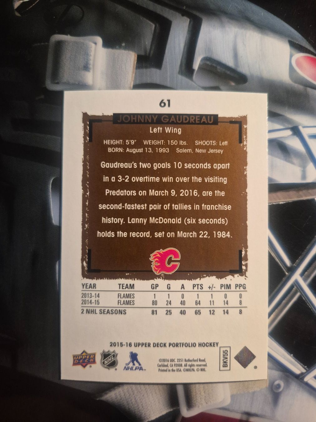 NHL Sammelbilder & Trading cards: NHL Johnny Gaudreau Calgary Flames – Gebraucht aus Treiten von Sauber73 1
