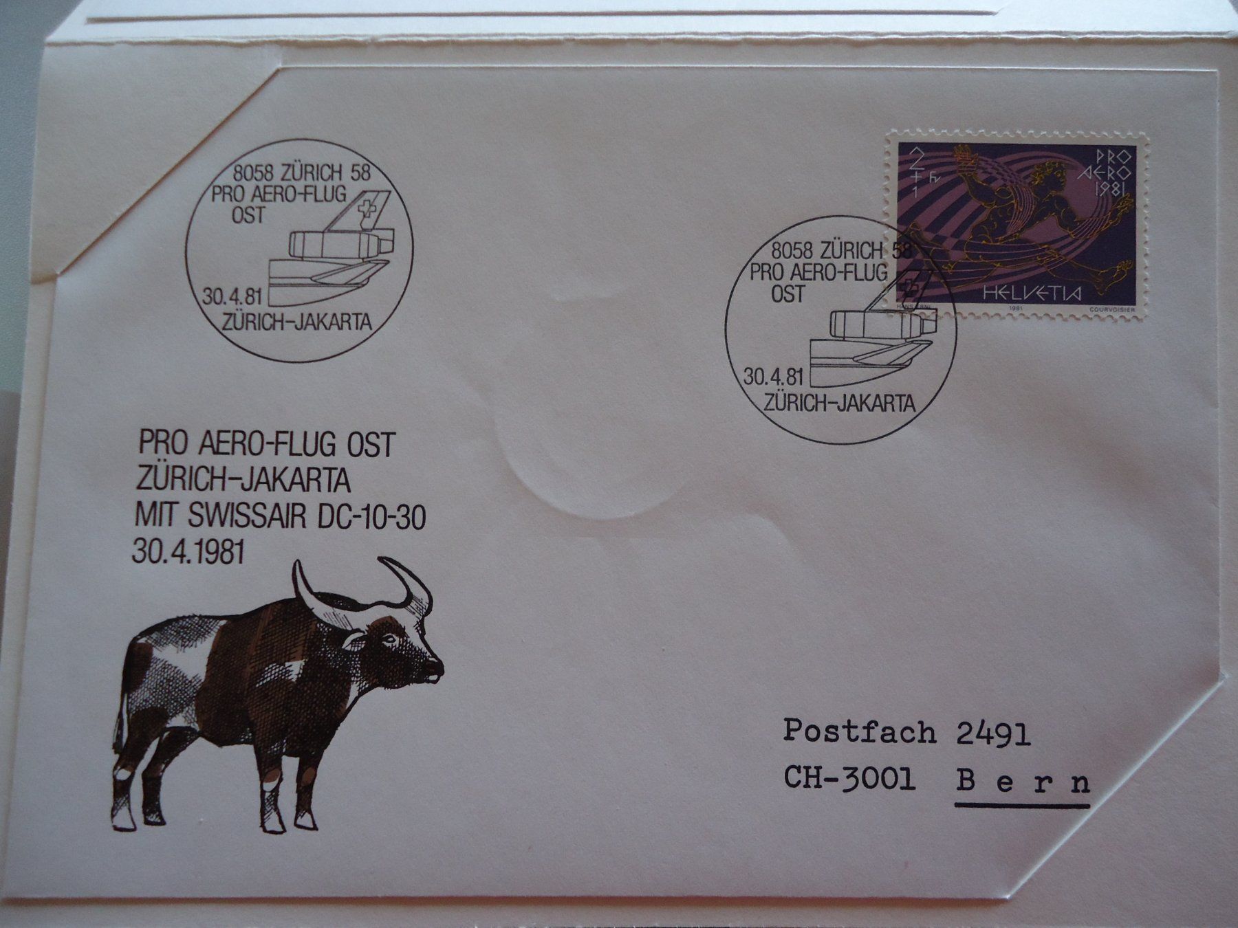 Tutti i francobolli: Luftpost Pro Aero Flüge 1981 – Nuovo (secondo la descrizione) da Belp venduto da Hefabe 8