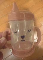 Gobelet apprentissage enfant rose motif ours bon état