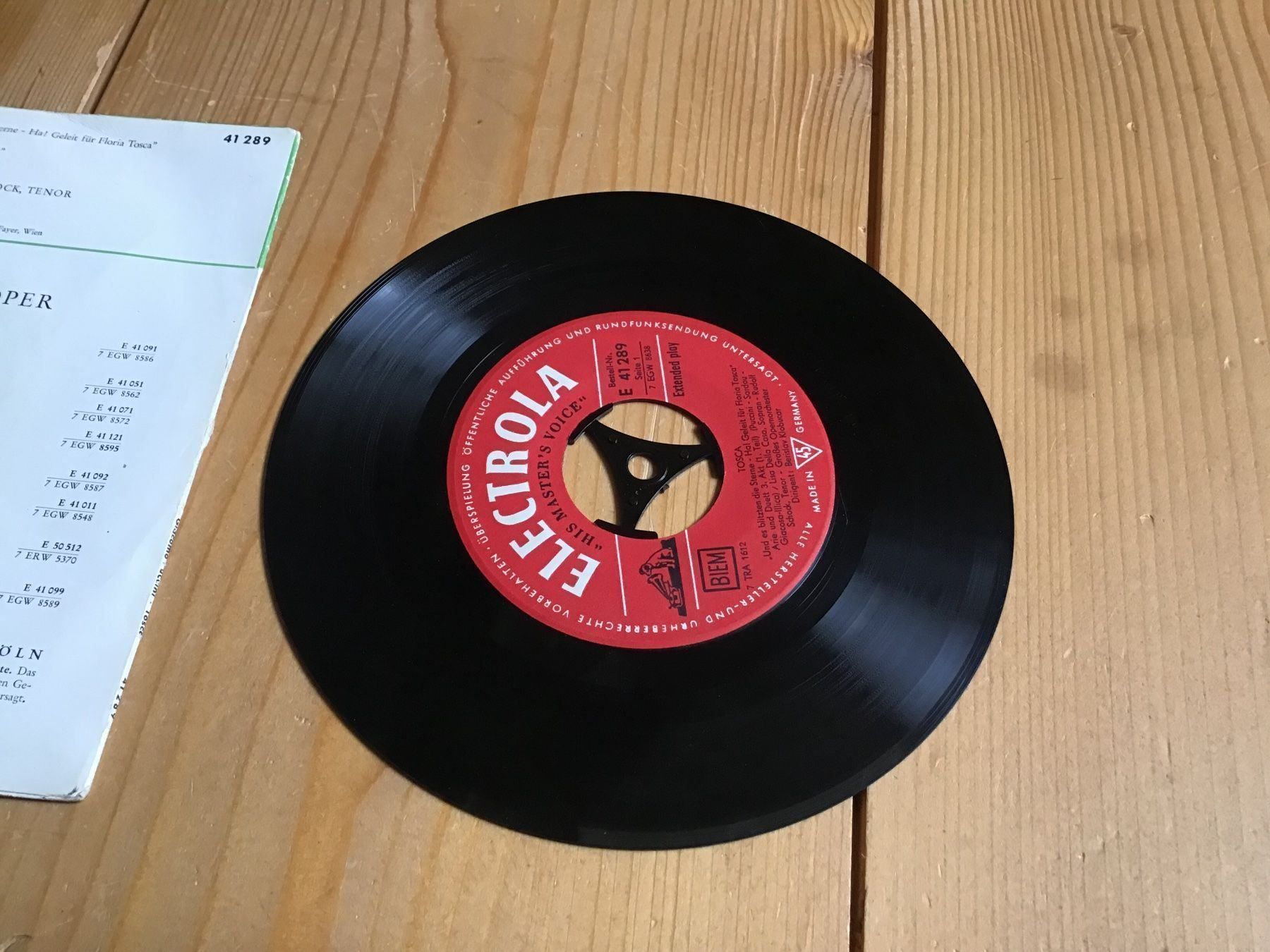 Dischi in vinile: single, R. Schock, tosca – Usato da liestal venduto da makai05 3