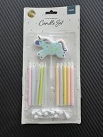 Einhorn Kerze und Deko