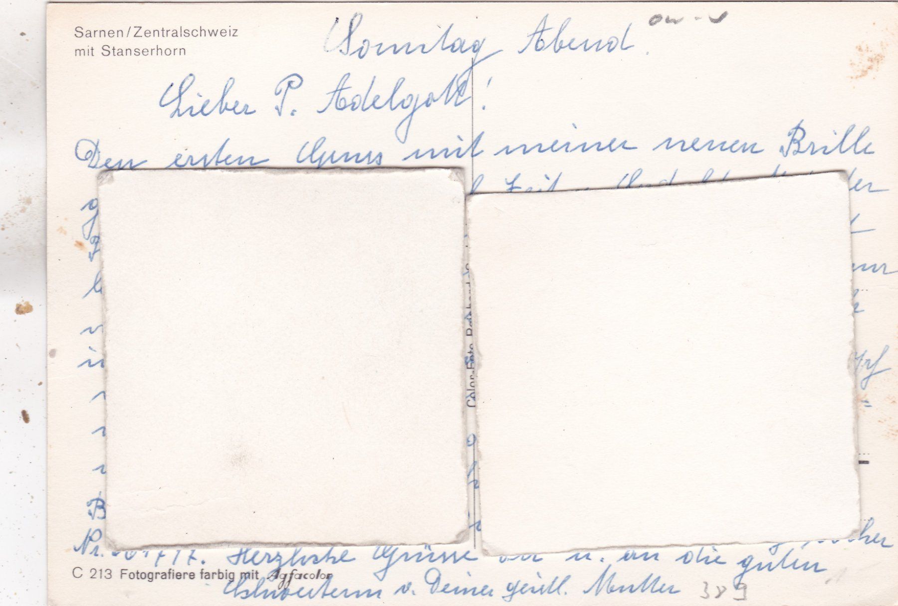 Cartoline postali: Sarnen mit Stanserhorn – Usato da Herisau venduto da Lisegrat2008 1