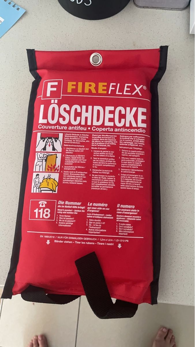Estintori: Löschdecke FireFlex rot 1.2m x 1.2m neu – Nuovo (secondo la descrizione) da Uznach venduto da hub_f7l9