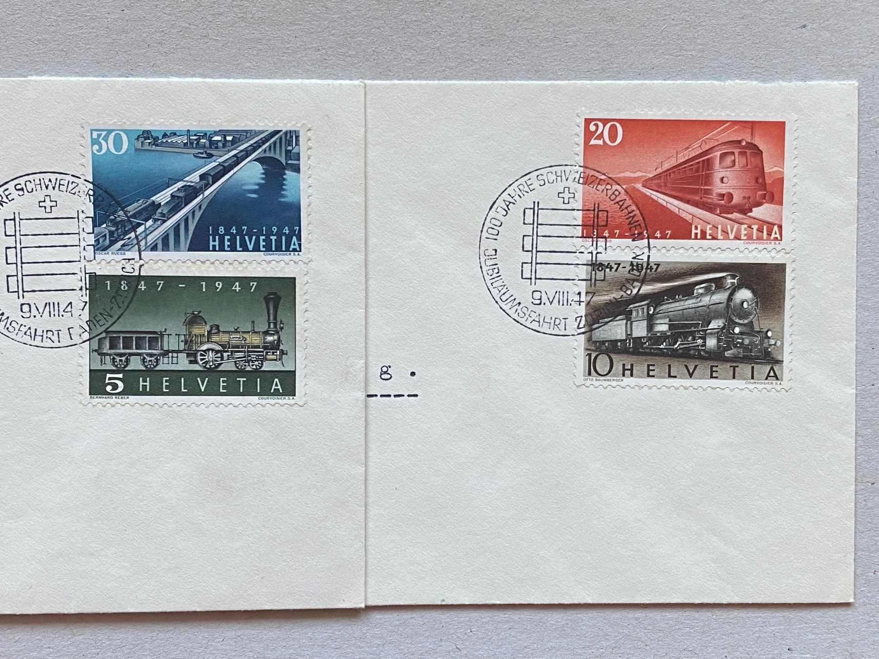 Alle Briefmarken: 277 - 280, FDC, 279 MIT Druckverschiebung – Gebraucht aus Aarau von hilde47 1