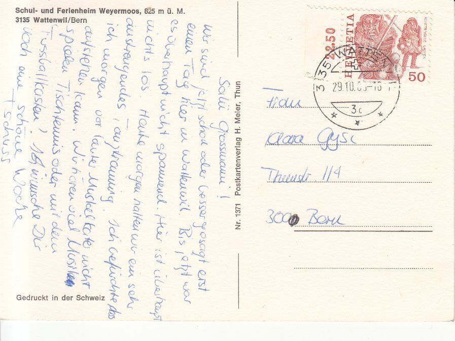 Cartoline postali: Wattenwil Weyermoos 1983 – Usato da Bürglen TG venduto da StampGraf 1