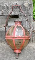 antik Feuerwehr-Zuglaterne Kerzenlaterne 1865 H 57 DM 34cm