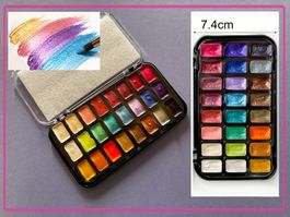 Aquarell Farben in kleinem Kasten