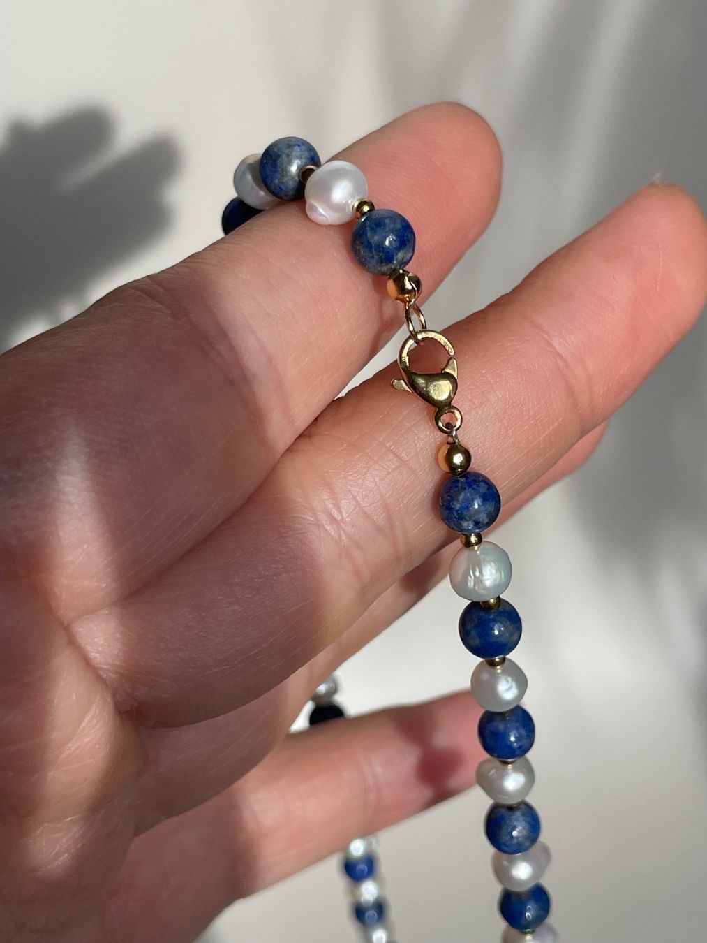 Colliers: Echte Lapislazuli-Perlenkette – Neuf avec emballage d'origine à Schiers par sisikristall 4