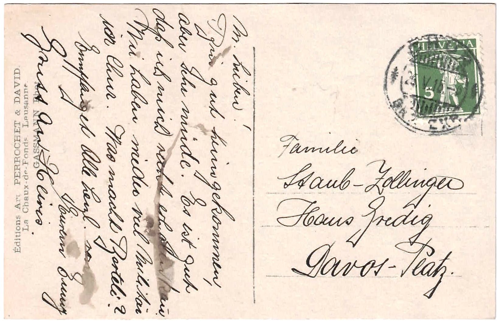 Cartoline postali: CHUR - Total mit CALANDA  ca. 1910 (GR) – Usato da Oberdorf BL venduto da Hopfehuepfer 1