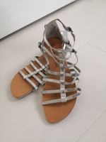 🤩LIBERITAE LEDER-RIEMEN-SANDALEN SILBER, NEU
