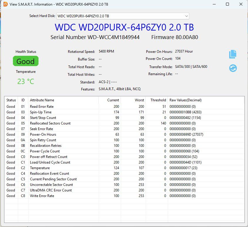Western Digital Harddisks: WD Purple 2TB Surveillance Hard Drive – Gebraucht aus La Tour-de-Peilz von Gbes 1