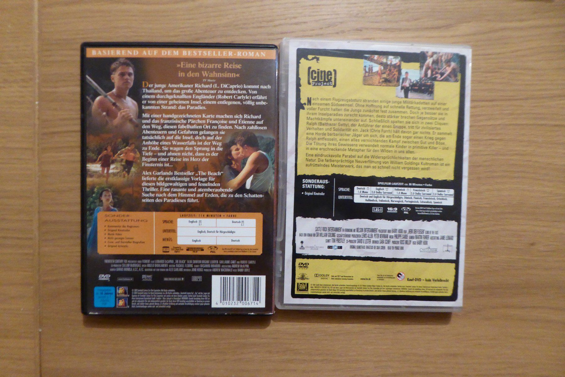Tutti i DVDs: 2x DVD Herr der Fliegen & The Beach – Usato da Allschwil venduto da Summelsarium 1