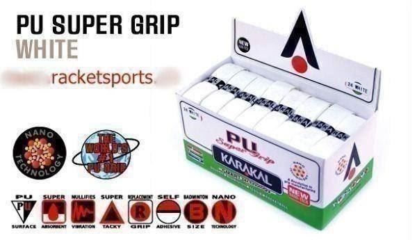 Racchette: KARAKAL PU Supergrip / Griffband weiss – Nuovo e nell'imballaggio originale da Villnachern venduto da racketsports