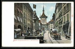 Bern, Zeitglockenturm und Bärenbrunnen