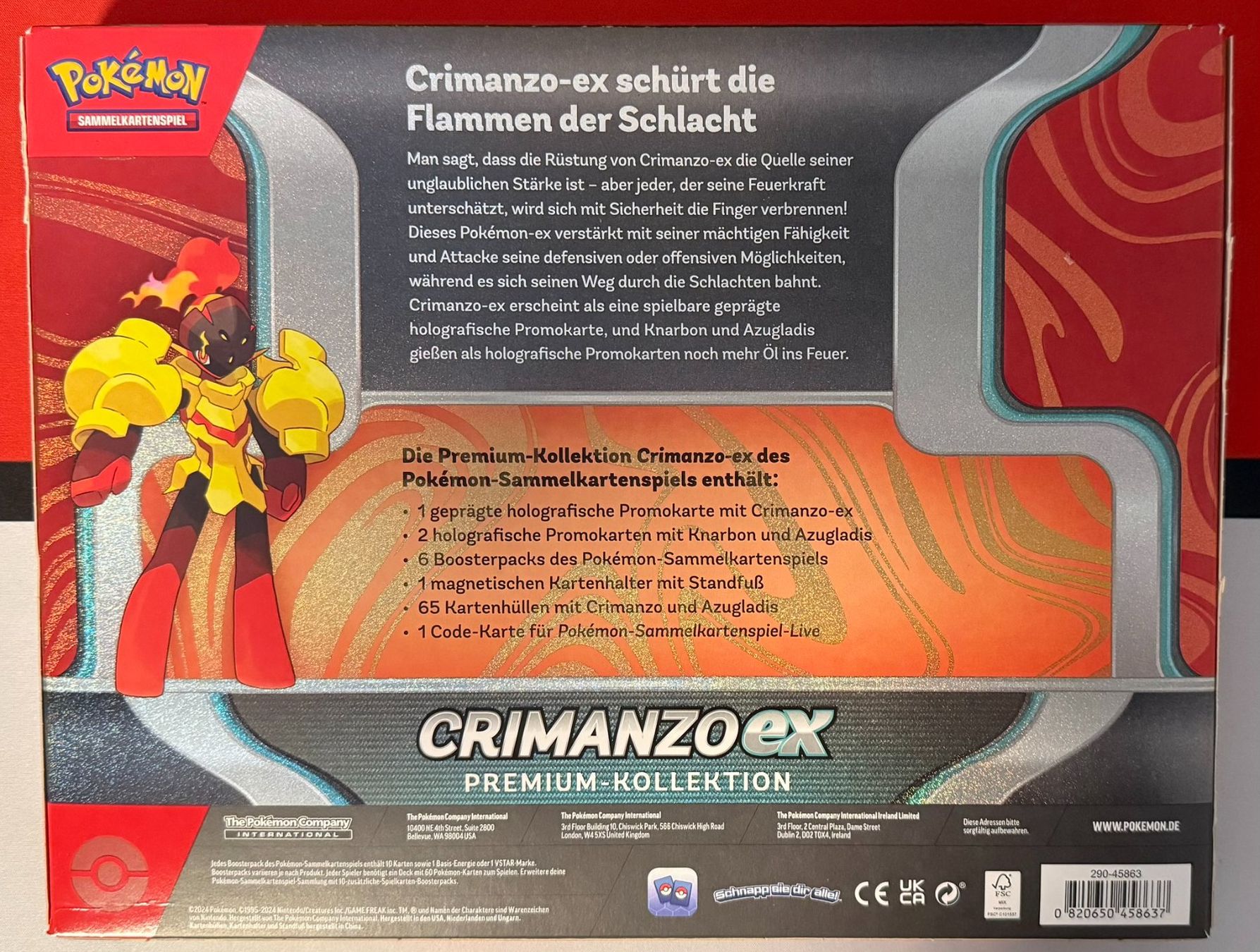 Pokémon Carte collezionabili: Crimanzo ex - Premium Kollektion DE – Nuovo e nell'imballaggio originale da Feuerthalen venduto da Plazatoys 1