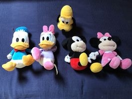 Disney Stofftier-Set: Mickey, Minnie, Donald, Daisy, Goofy