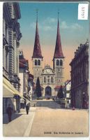 Luzern - Die Hofkirche - animee - Litho