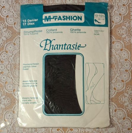 Migros Fashion Phantasie Strumpfhose 15den Gr.L Schwarz