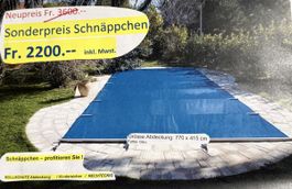 Schwimmbad Abdeckung Kinder-Sicher 770x415cm
