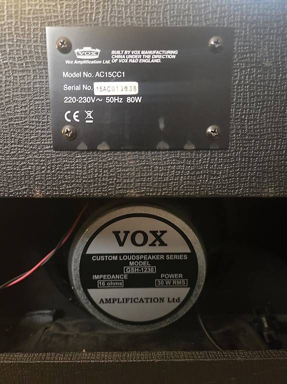 Verstärker: AMPLI Vox AC15cc1 – Gebraucht aus Meyrin von John_g2019 1