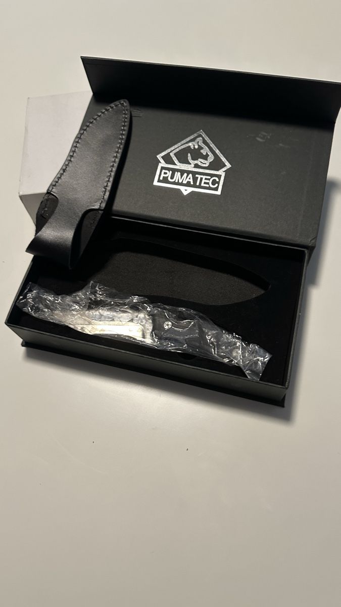 Puma Zubehör: PumaTec Messer mit Lederscheide und Box, neuwertig – Neu (gemäss Beschreibung) aus Rheinfelden von am_Rhy_4310