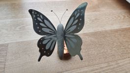 Deko Schmetterling Metall Stein auf Kupfersockel