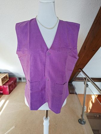 Lila Weste Gilet aus Baumwolle, Gr. M - Neu