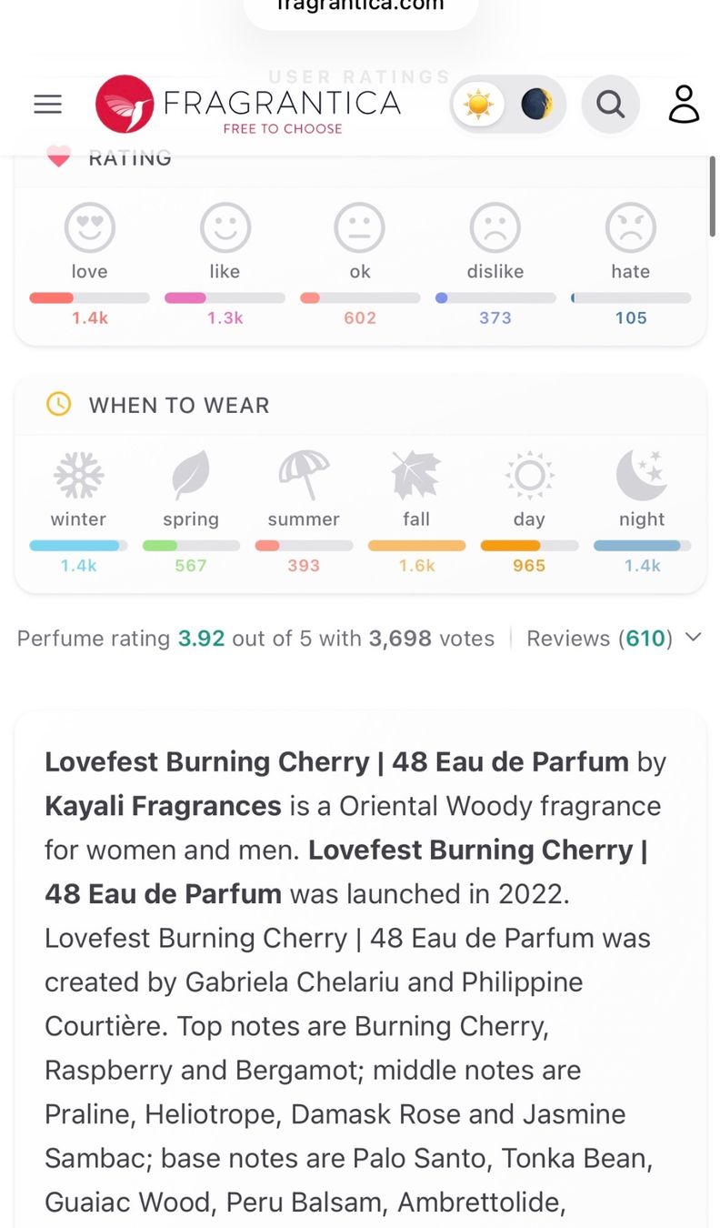 Kayali Profumi & Eau de Toilette: KAYALI LOVEFEST BURNING CHERRY | 48 EDP Duftprobe - 2 ml – Usato da Zürich venduto da deruja 7