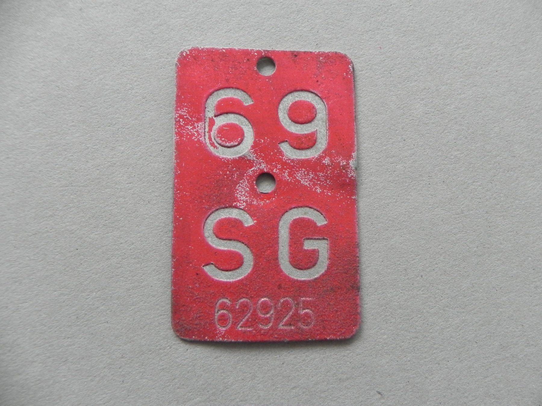 Insegne: Velonummer SG 1969 St.Gallen Geschenk – Usato da Siebnen venduto da krimsie