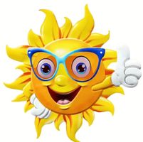 Lustige Sonne aus Metall (33.5 cm)