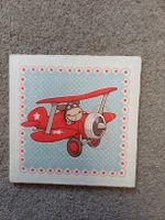 Nici Bild, Schaf im Flugzeug aus Stoff.