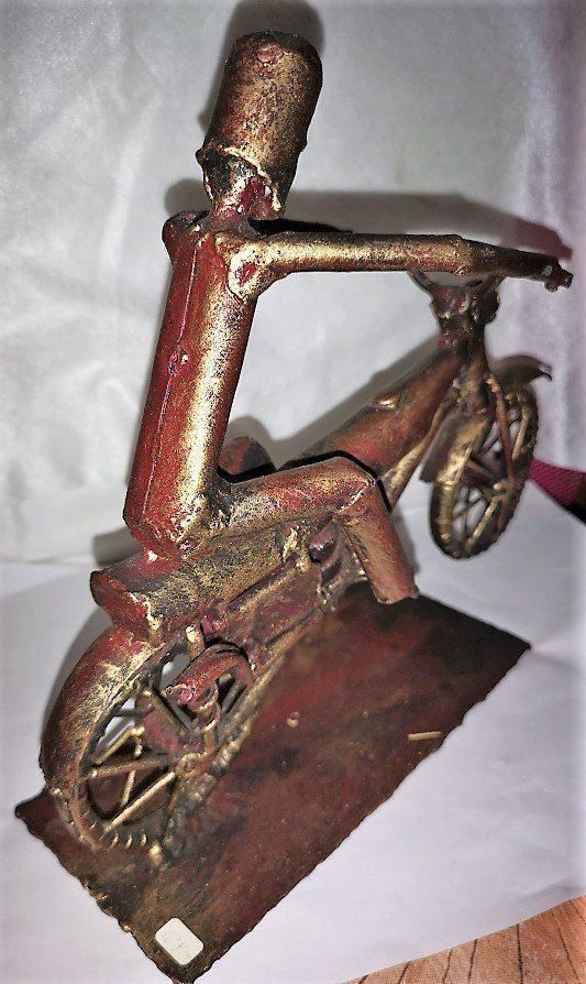 Skulpturen & Statuen: Skulpur Motorradfahrer Metall – Neu (gemäss Beschreibung) aus Lutzenberg von Pinschi01 3