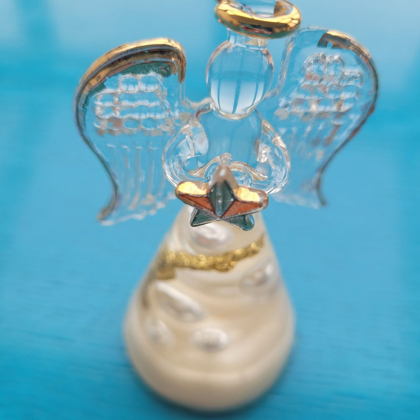 Tutte le decorazioni: Antiker Glasengel Weihnachtsdeko mit Perlen Gold – Usato da SCHÜBELBACH venduto da CoKaHa 2